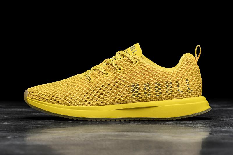 Yellow Nobull Rubber Ducky Mesh Runner Men\'s Running Shoes | CA A1157H